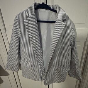 Nautica Kids Striped Blazer - navy and White